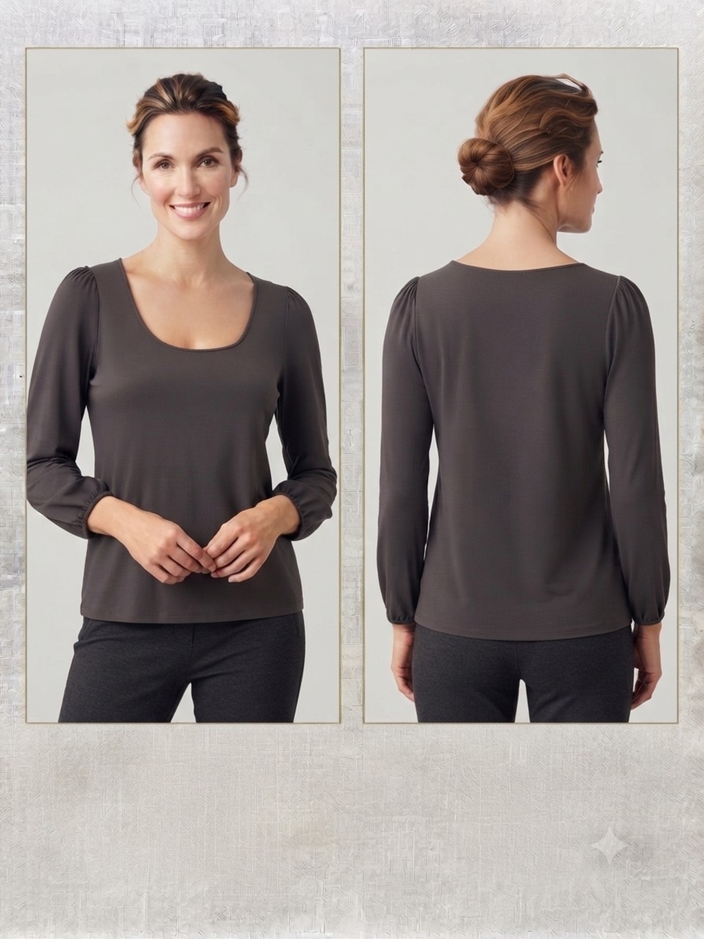 Soaked in Luxury SLCalina Coal Black Modal Long Sleeve Top – NWT – Size S